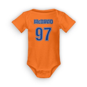 McDavid one piece baby shirt Infant bodysuit newborn | Oilers | Edmonton | Connor | Made To Order With Love