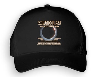 Solar Eclipse Snapback Hat | Snap Back Cap | Total Eclipse 2024 | Made To Order With Love