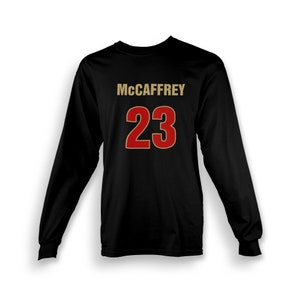 Camiseta McCaffrey de manga larga unisex para adultos, regalo de cumpleaños de San Francisco para ella, regalo para él, hecha a pedido con amor.