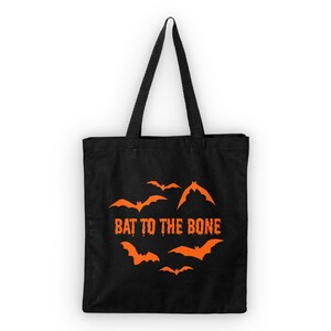 Halloween Tote Bag Spooky Season Bat To The Bone Costume | Trick or Treat | Made To Order With Love