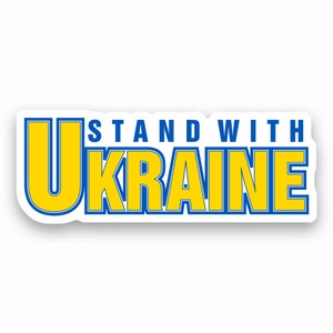 Stand With Ukraine #2 Pegatina laminada / Hecho a pedido con amor