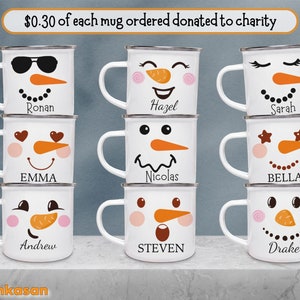 Christmas Personalized Mug for Kids, Kids Name Mug, Kids Shatterproof Mugs, Childrens Birthday Party Favors, Hot Chocolate Mug for Boys