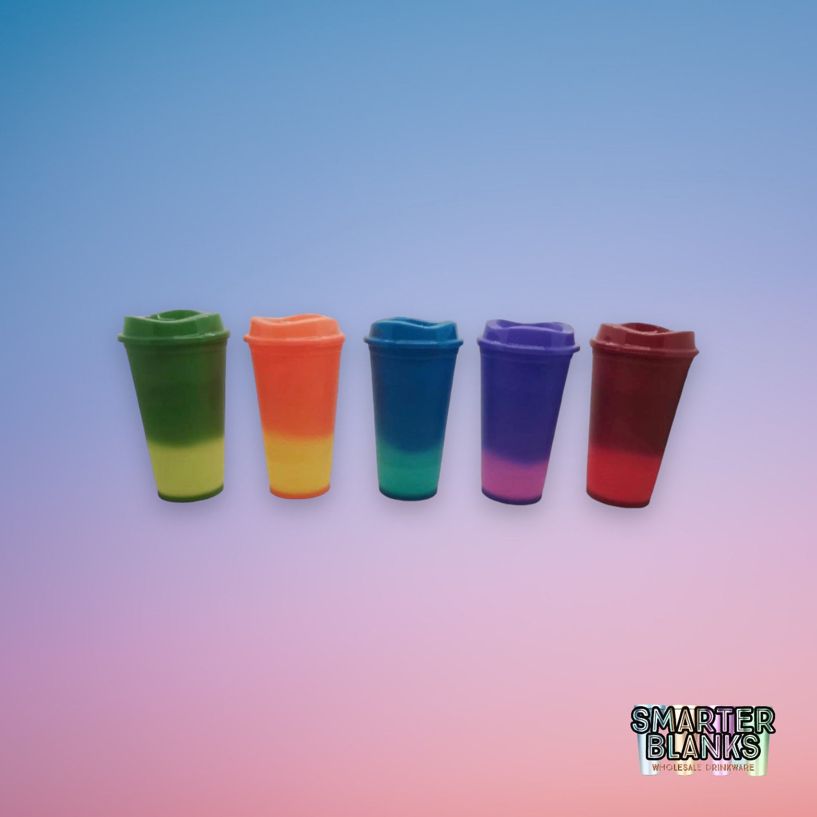 Color Changing Tumblers, 5 Pack, 24oz Cup, Blank Cups, Vinyl