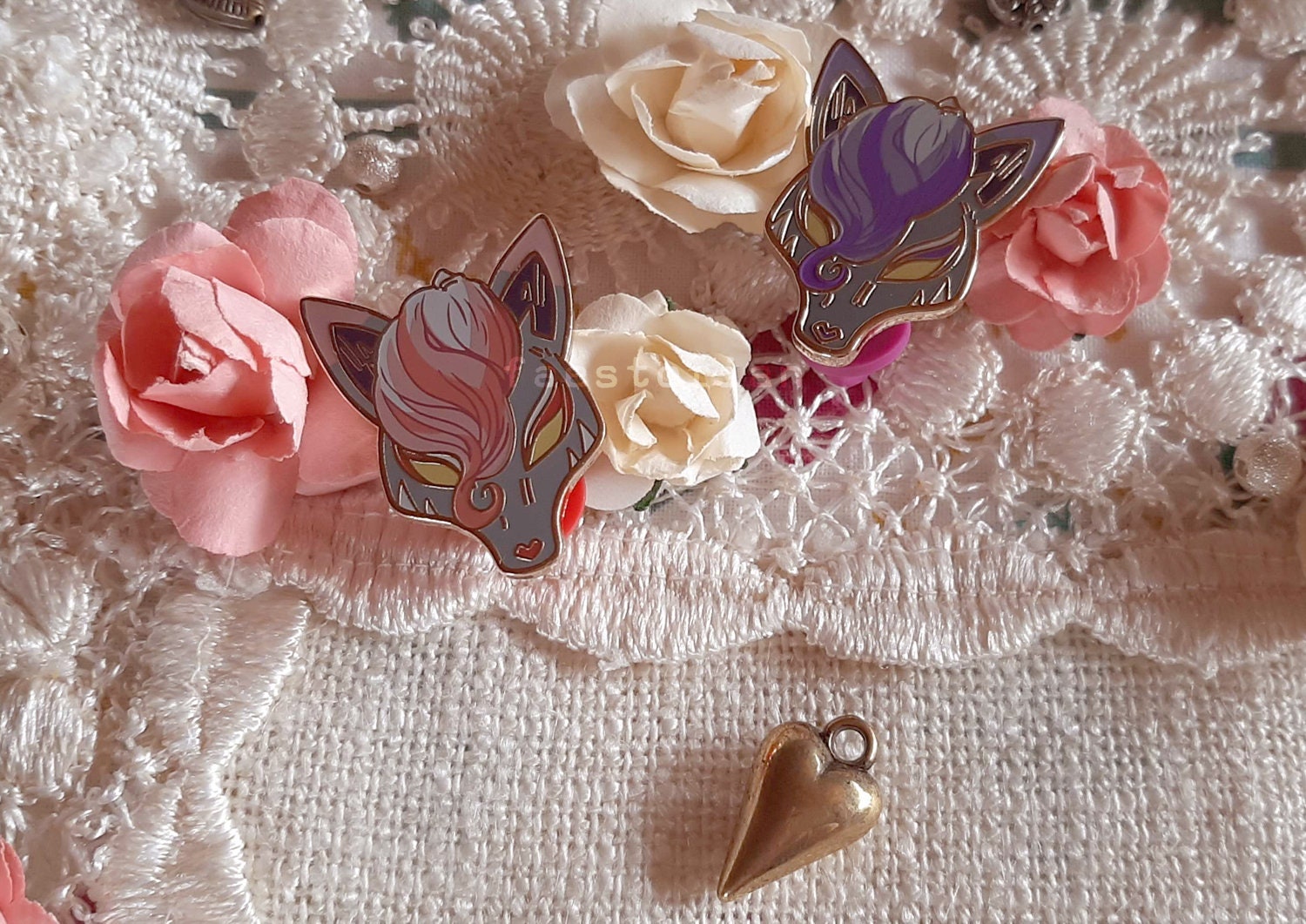 Baneful Fox Mask Hard Enamel Pin