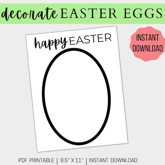 Blank Easter Egg Printable Printable Eggs to Decorate Easter