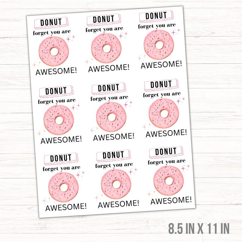Printable Donut Valentines Day Cards Printable Valentines Instant Download - Etsy