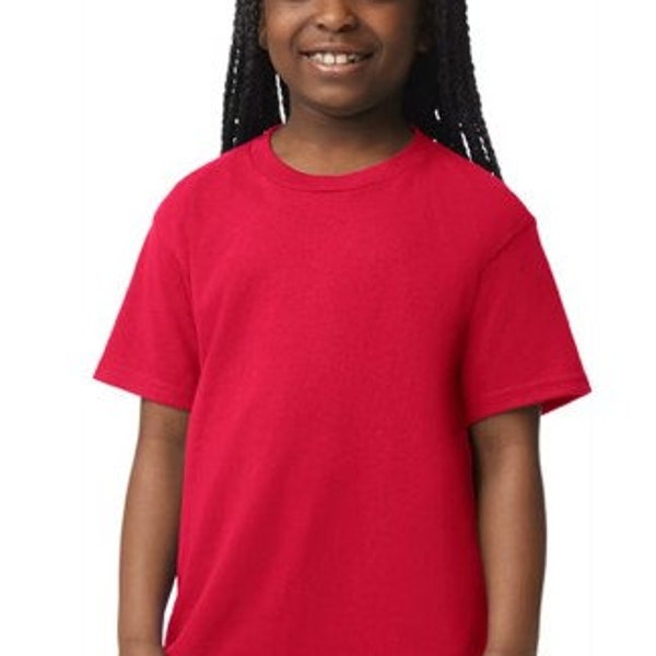 Red Gildan Youth Unisex T-Shirt