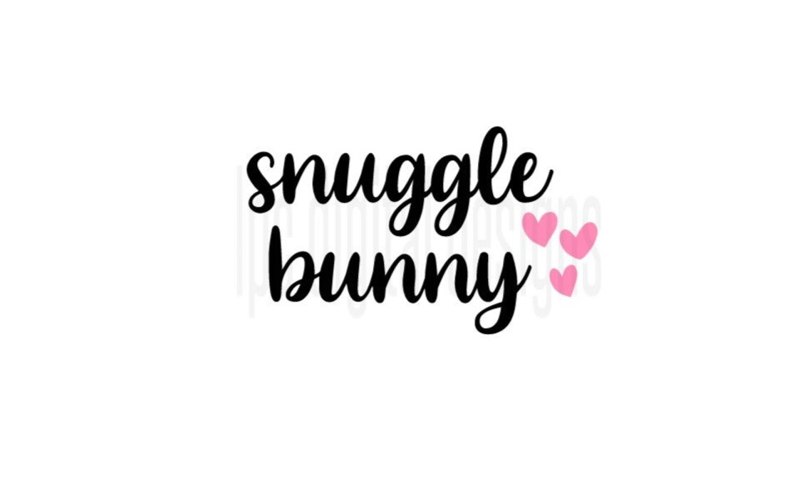 Snuggle Bunny SVG File Cricut Cutting Silhouette Cameo Etsy Canada