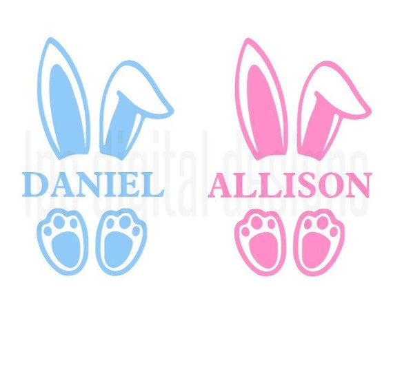 Bunny Rabbit Name SVG File Cricut Cutting Silhouette Cameo Etsy