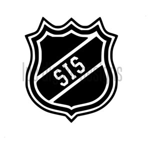 Sis Hockey Shield SVG file, Cricut cutting, Silhouette Cameo, Design Space, Graphic, Illustration, Happy Birthday Shirt, Child Sibling Match