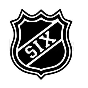 Six Hockey Shield SVG file, Cricut cutting, Silhouette Cameo, Design Space, Graphic, Illustration, Happy Birthday Shirt, Toddler, Youth, Boy