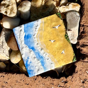 Miniature Beach Art, Ocean Art, mini Wall Art, Dollhouse Art, Dollhouse Accessories, Miniature Accessories