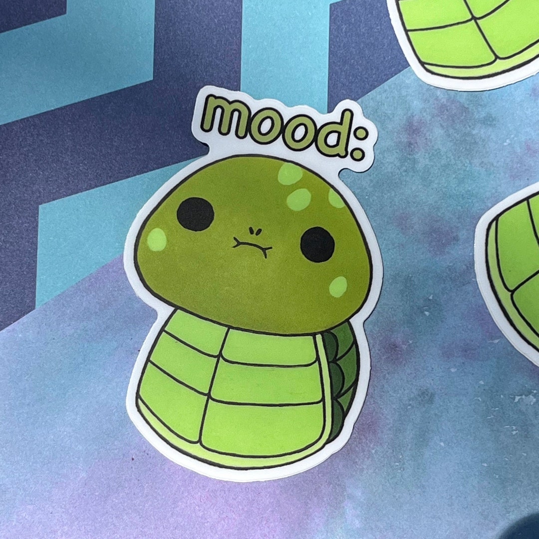 Mood Turtle Sticker Anxiety Zoning Out - Etsy