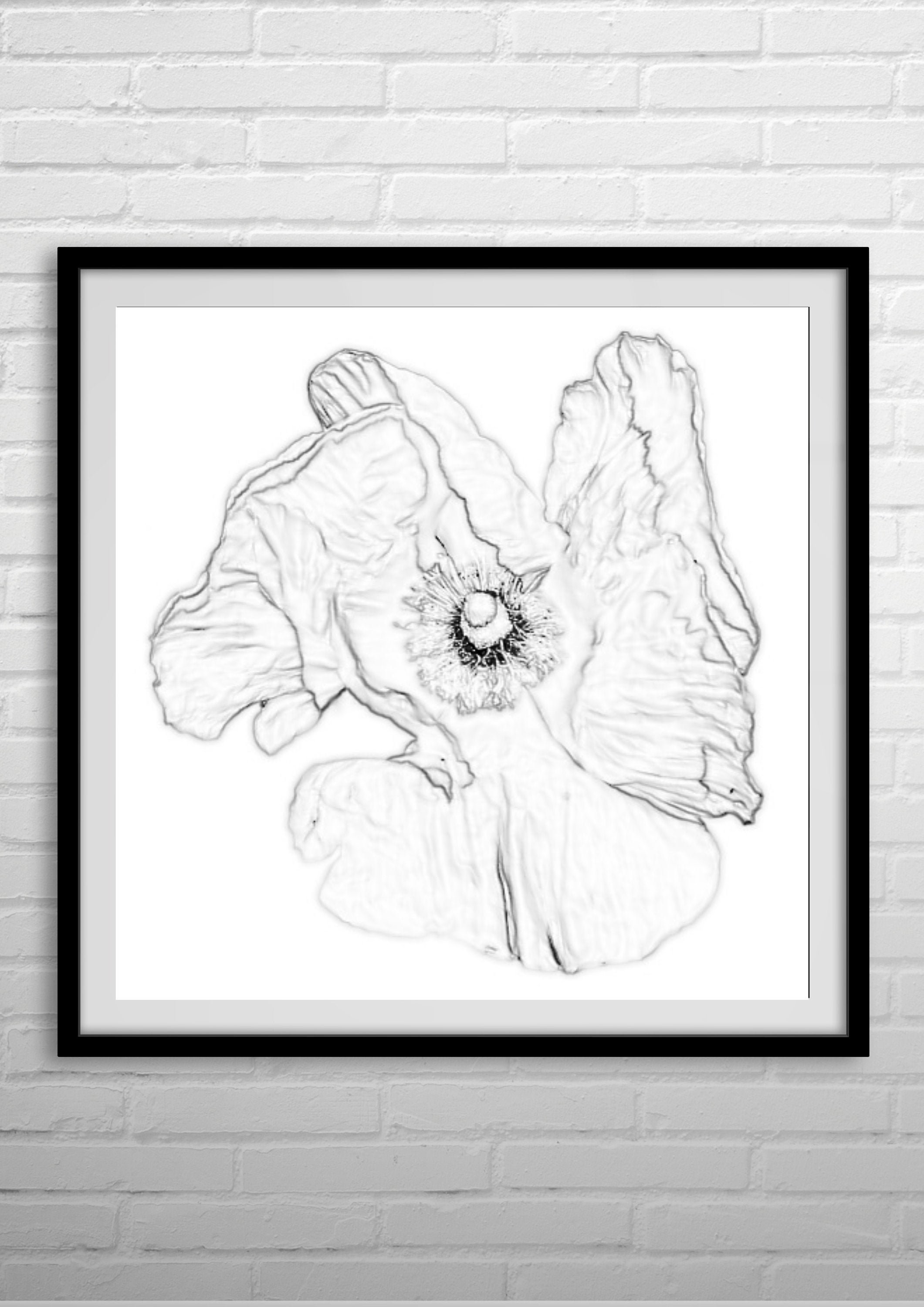 Abstrakte Mohnblumen-Wandkunst Auf Leinwand – Gebranntes Orange, 50x100 Cm, Modernes Blumenbild