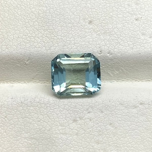 Dark Blue AQUAMARINE High Quality Natural Faceted Aquamarine Cut Stone,2.20 Cts7x8 MM Emerald Cut Loose Gemstone, AAA Blue Color Aquamarine