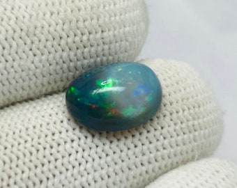 Natuurlijke Ethiopische zwarte opaal cabochon ovale vorm cabochon steen edelsteen opaal voor het maken van sieraden huwelijkscadeau voor ring