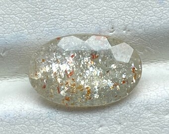 Premium Rainbow Confetti Sunstone Gemstone - 8x13mm Multi-Flake Sparkling Cabochon for Jewelry Making ! Gifts OF Women Stone Jewelry Making