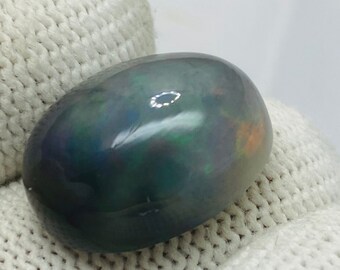 Natuurlijke Ethiopische zwarte opaal cabochon ovale vorm cabochon steen edelsteen opaal voor het maken van sieraden huwelijkscadeau voor ring