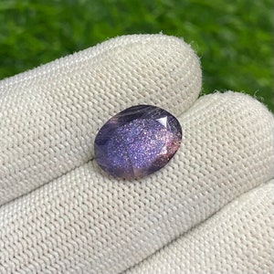 Premium Amazing Natural Rare Bloodshot Iolite Sunstone 4.20 Carat 11x14MM Oval Shape Faceted Gemstone Gift of Handmade Jewelry Making FSH201