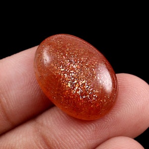 Pietra preziosa di pietra del sole rossa brillante di prima qualità da 16,50 ct - Pietra naturale sciolta 15 x 20 mm! Pietra sciolta di alta qualità per la creazione di gioielli fatti a mano FSH 51