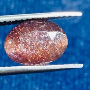 Natural rare Bloodshot Iolite sunstone 1.35 carat 7x9   MM  Oval shape Faceted Gemstone
