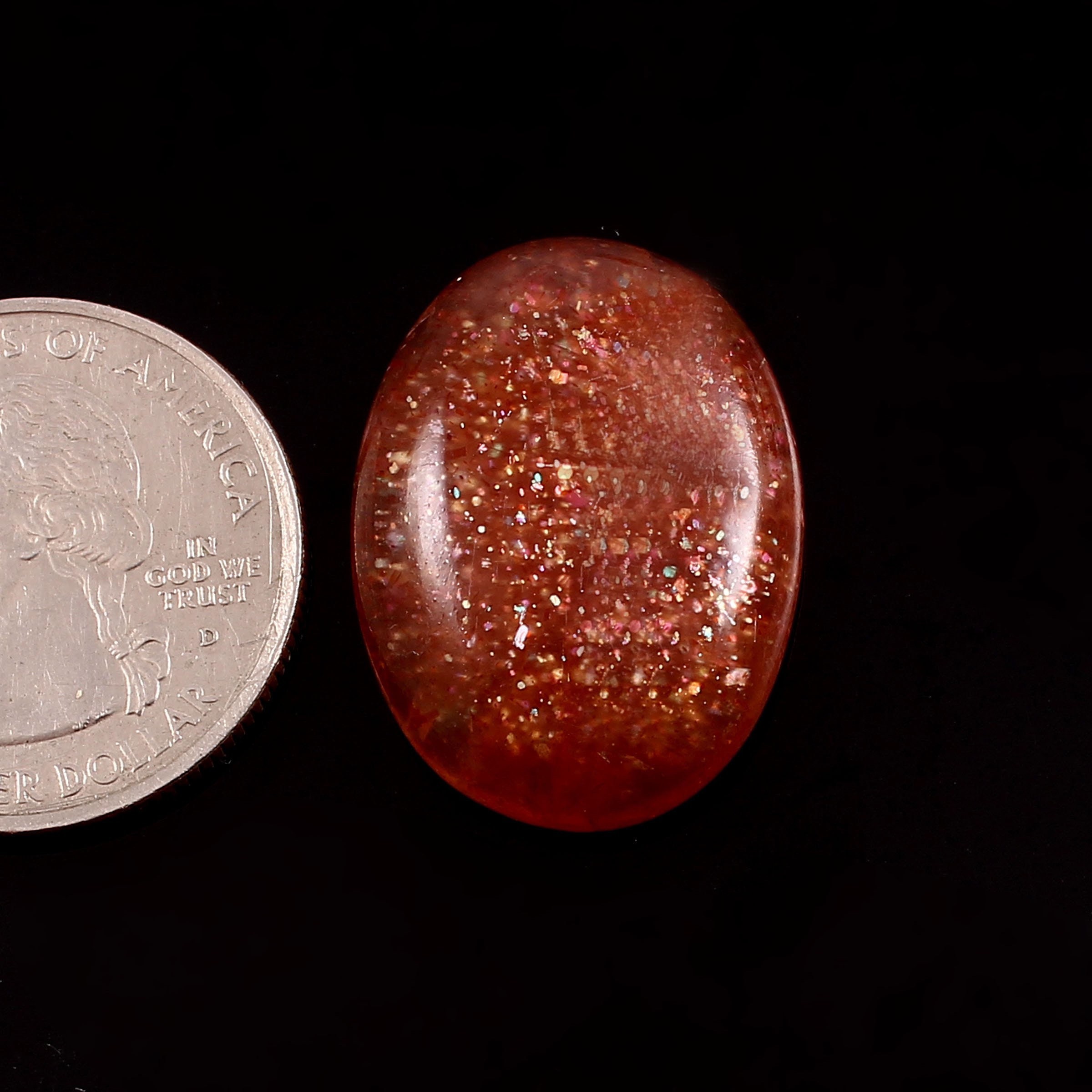 の 人気アイテムランキング Premium Grade Gemstone Loose Fire Flashy - Cabochon Sunstone 置物