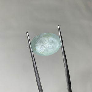 Silver Sheen Natural Aquamarine Sunstone With Amazing Schiller Effect 12x16MM Oval Flashy Shiny Aquamarine For Jewellery Making image 3