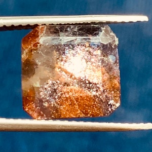 Natural rare Bloodshot Iolite sunstone 4.75 carat 10x50x10   MM  Cushion shape Faceted Gemstone