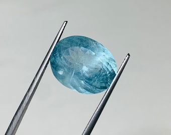 Oval Santa Maria Aquamarine Gemstone, Deep Blue (13x16 MM)