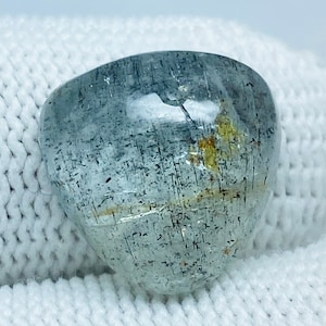 Natural MOSS AQUAMARINE Trillion Shape Cabochon Loose Gemstone/Aquamarine/Blue Moss Aquamarine Cabochon/Aquamarine Loose Gemstone
