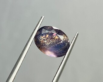 Natural Bloodshot Iolite Sunstone Faceted Oval Shape Loose Gemstone Iolite Sunstone Oval Gemstone 1.90Cts 7x9.50MM Iolite Sunstone FSH268