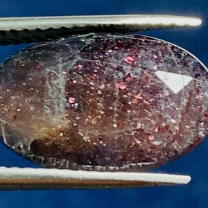 Natural rare Bloodshot Iolite sunstone 5.5  carat 9x25   MM Oval shape Faceted Gemstone