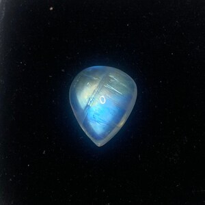 Rainbow Moonstone Cabochon, Natural Moonstone, Rainbow Moonstone Smooth Cabochon, Blue Flashy Moonstone For Jewelry Making FSH 12
