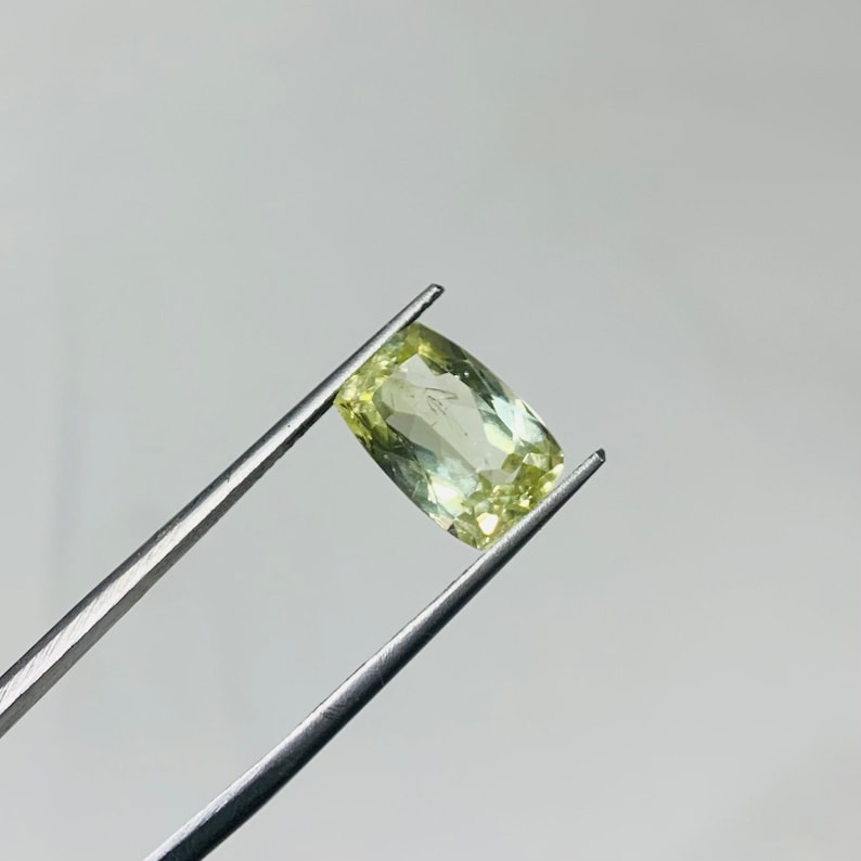Aquamarine Faceted Gemstone, Natural Yellow Aquamarine Cut Faceted Oval Shape,Size 8x12 MM, Jewelry Making,Aquamarine Gemstone image 1