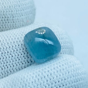Top Quality Aqua Cabochon Blue Aquamarine Loose Stone Aquamarine Cabochon Square Shape Aquamarine Gems AAA Natural Aquamarine 10X10.50 MM