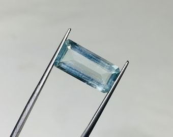 Natural Aquamarine Octagon Cut Gemstone, AAA Quality (9x19MM)
