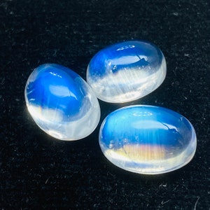 Rainbow Moonstone, Natural Moonstone, Flashy Stone, Blue Moonstone, Gemstones, Loose Gemstone, Natural Gemstone, Cabochons Oval Shape