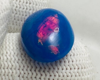 Opale de qualité AAA - opale welo d'Éthiopie - opale Paraiba - opale bleu ciel en vrac - opale cabochon ovale 12,50 x 17,50 mm - pierre de naissance d'octobre