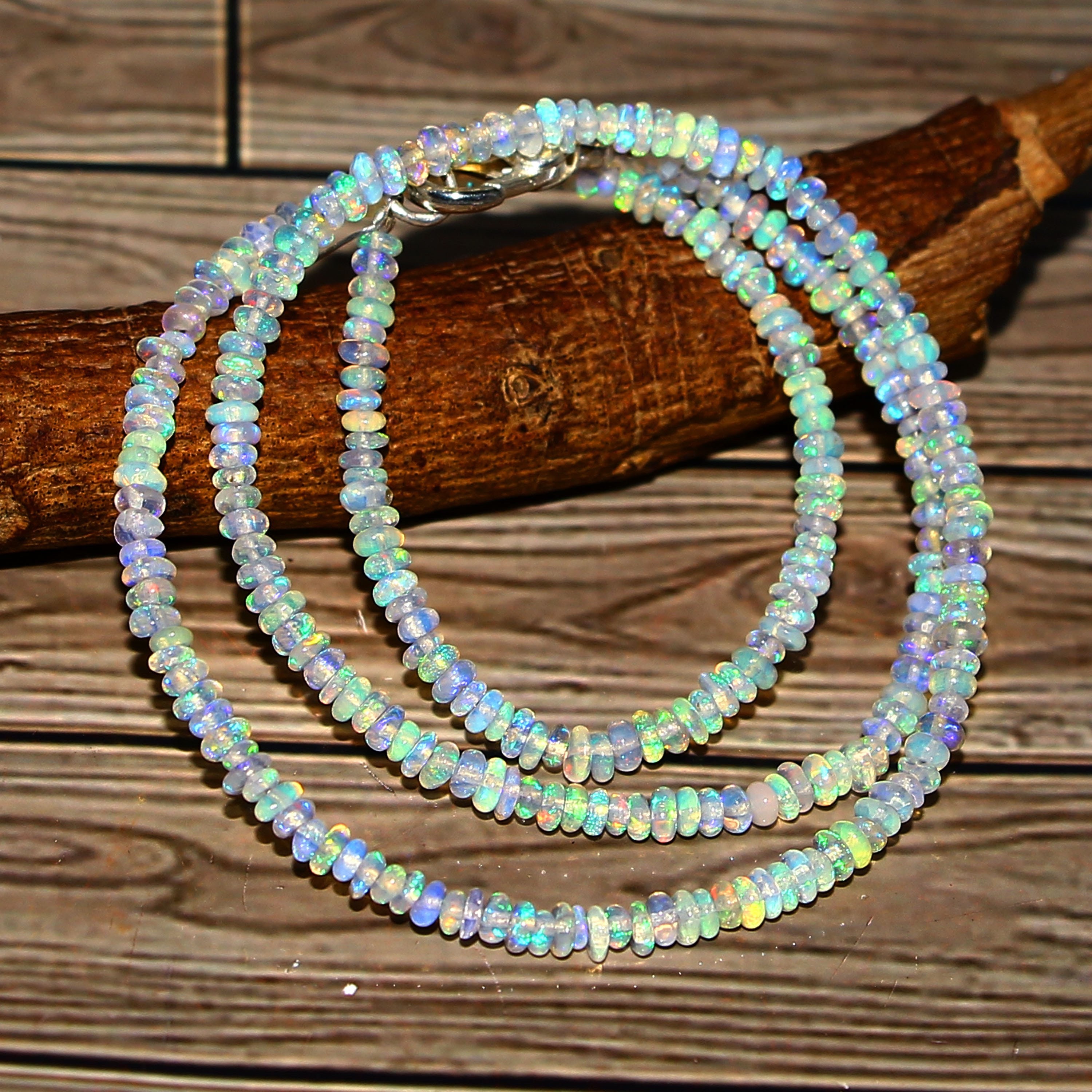 Amazing Natural Ethiopian Opal Rondelle 