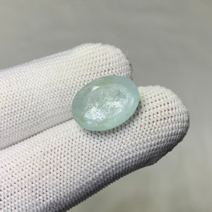 Silver Sheen Natural Aquamarine Sunstone With Amazing Schiller Effect 12x16MM Oval Flashy Shiny Aquamarine For Jewellery Making image 6