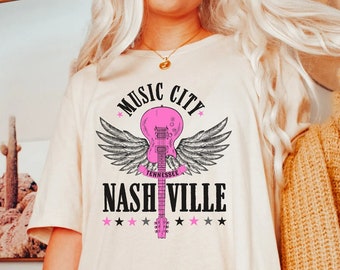Camicia Occidentale, Tshirt Nashville, Camicia Nashville, Camicia Musica Country, Nashville Tennessee Music City, Donna, Uomo, T-shirt, Camicia Vintage