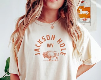 National Park Shirt - Jackson Hole - Yellowstone - Wyoming - Grand Tetons - Vintage Shirt - Retro Shirt - Hiking Camping - Comfort Colors