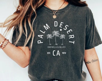 Camicia Palm Springs Comfort Colours - Camicia Palm Desert - Camicia Palm Springs Coachella Valley California - Maglietta Palm Desert
