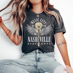 Nashville Shirt, Music City, Nashville, Tennessee, Country Music Shirt, Western Tee, Nashville Tshirt, Vintage Nashville Shirt
