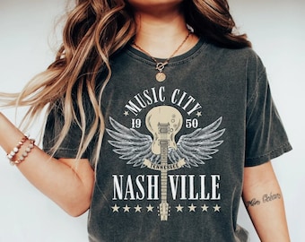 Nashville Shirt Country Music Shirt Cute Western Shirts Nashville Tee, Music City, Tennessee Shirt, Comfort Colors Tshirt,