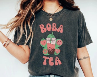 Boba Comfort Colors Shirt, Bubble Tea Shirt, Bubble Tea Lover Gift, Boba Tshirt, Boba Milk Tea Shirt, Retro Shirt,