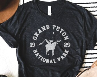 National Park Shirt, Grand Teton, Jackson Hole, Yellowstone, Dutton Ranch, Grand Tetons, Vintage Shirt, Camping Shirt, Hiking Shirt