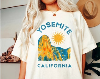 Nationalparkskjorta, Yosemite-skjorta, Yosemite nationalpark, Kalifornien, vintageskjorta, t-shirt i bekväma färger, överdimensionerad t-shirt