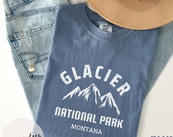 National Park Shirt - Comfort Colors Shirt - Glacier National Park Shirt - Montana Shirt - National Park Comfort Colors Tshirt - Hiking