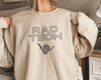 Radiology Sweatshirt - Rad Tech - Radiology Technologist - Radiologic Tech - X-Ray Tech Crewneck - Xray Gift - Rad Tech Grad - Skeleton